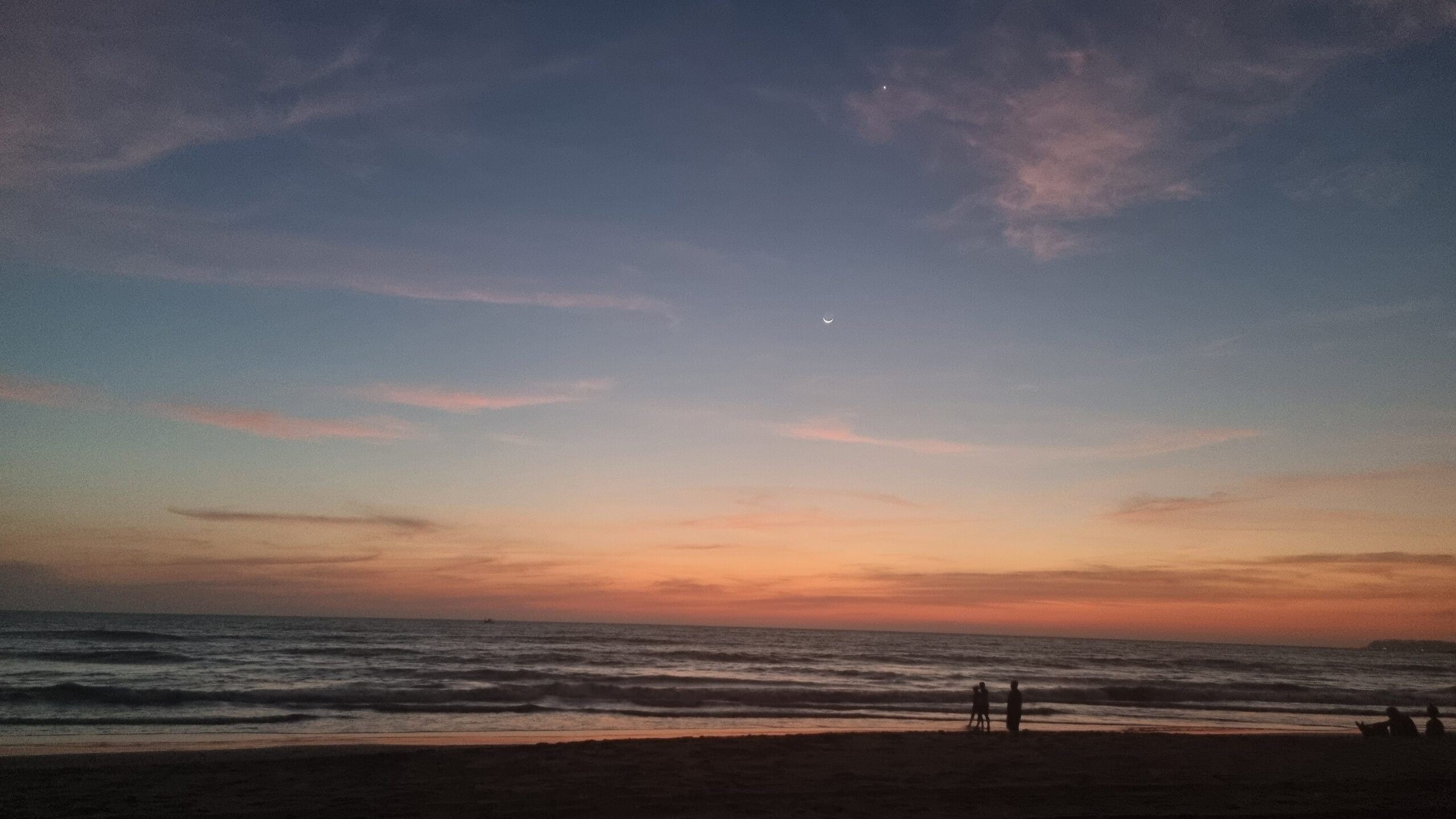 Sunset on a beach in Goa